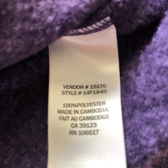 Vintage Northern Reflections Purple Button Up Sweater Vest Medium - Picture 7 of 7